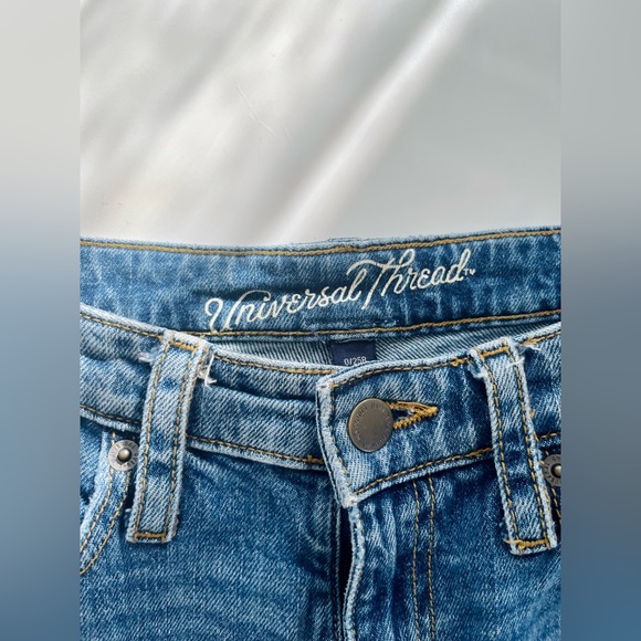 Universal Thread Jeans | High Waisted | Fringe cuff | 0/25R - Picture 6 of 8
